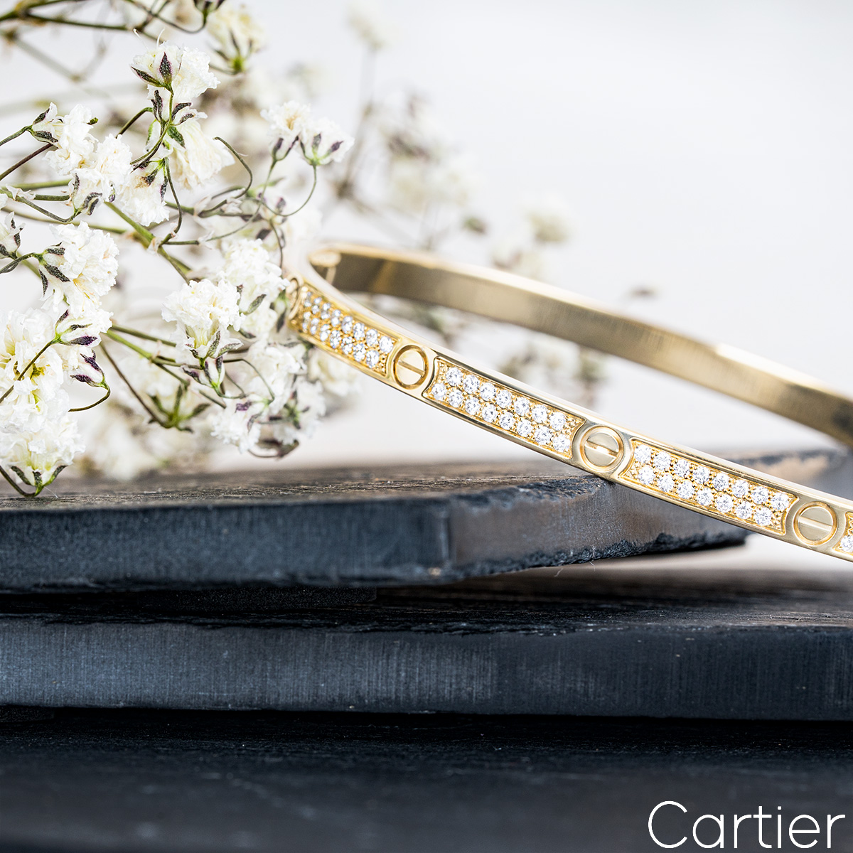 CRB6070417 - LOVE bracelet, 10 diamonds - White gold, diamonds - Cartier